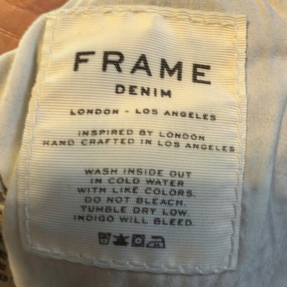 FRAME Le Crop Mini Boot Cropped Boot cut Flared Remsen Blue‎ Denim Jeans Size 25 - Picture 11 of 11